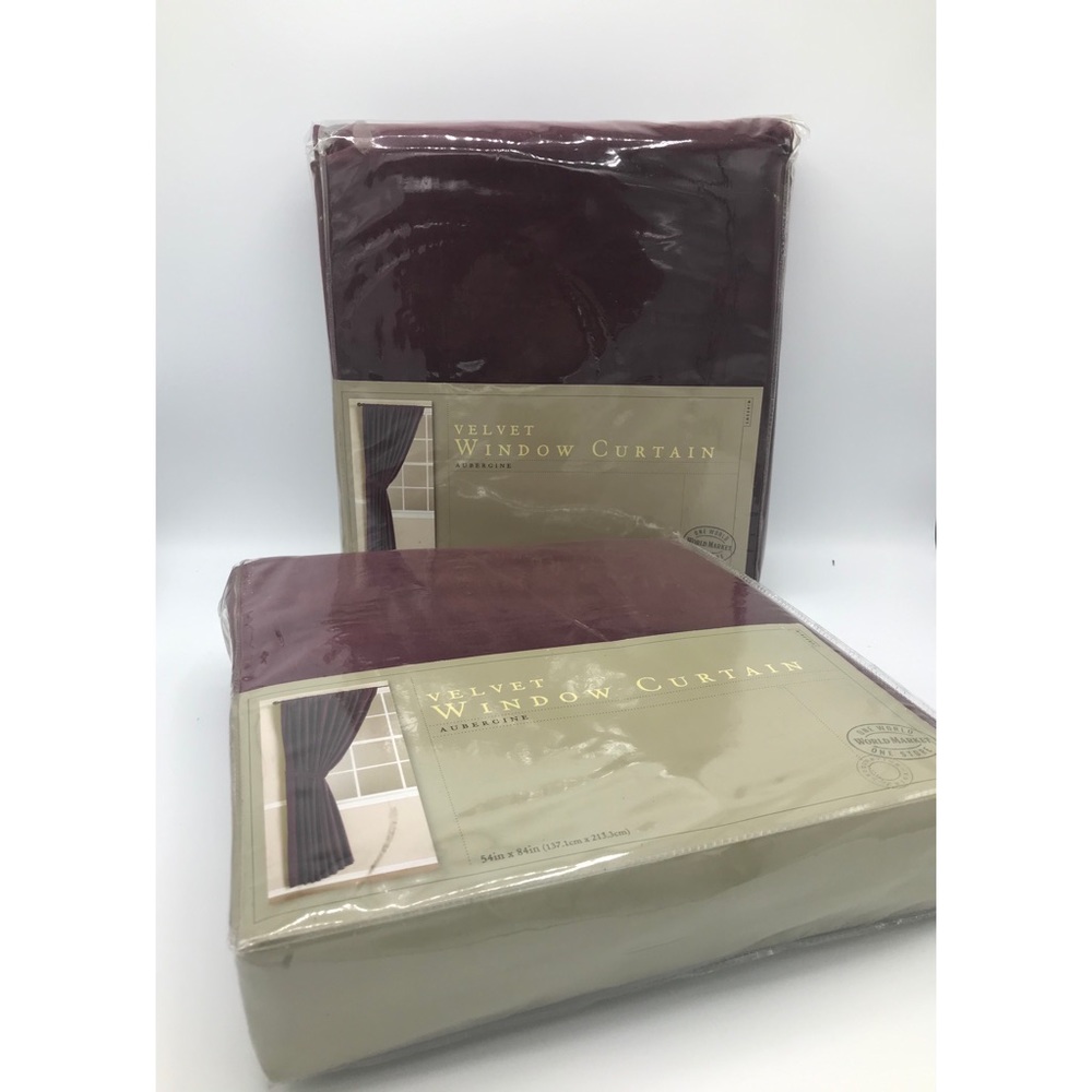 Set of 2 Velvet Window Curtains